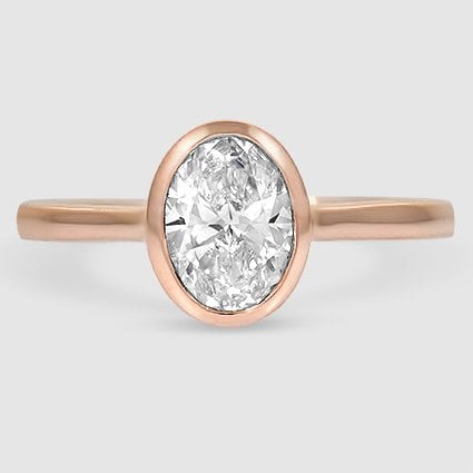 14K Rose Gold luna 2mm bezel 
