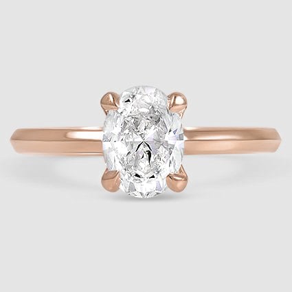 14K Rose Gold hazel solitaire 