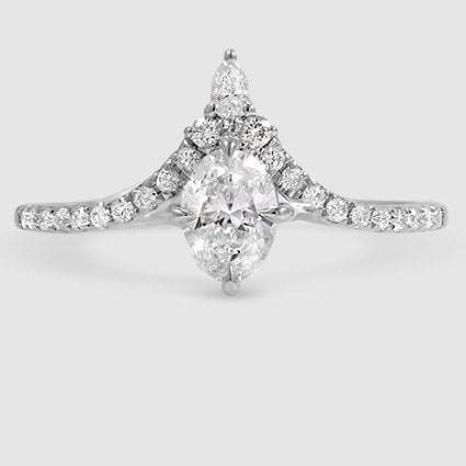 18K White Gold nouveau 