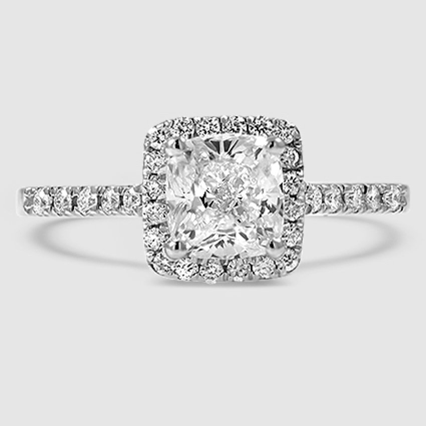 18K White Gold odessa halo 