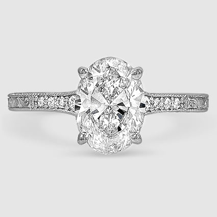 18K White Gold hudson engraved 