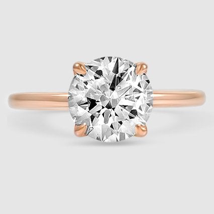 14K Rose Gold elodie 1.8mm solitaire 