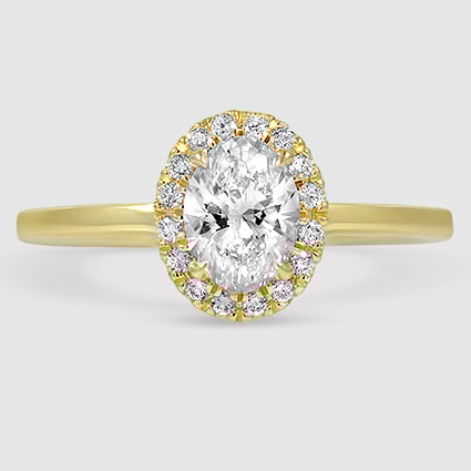 18K Yellow Gold vienna halo 