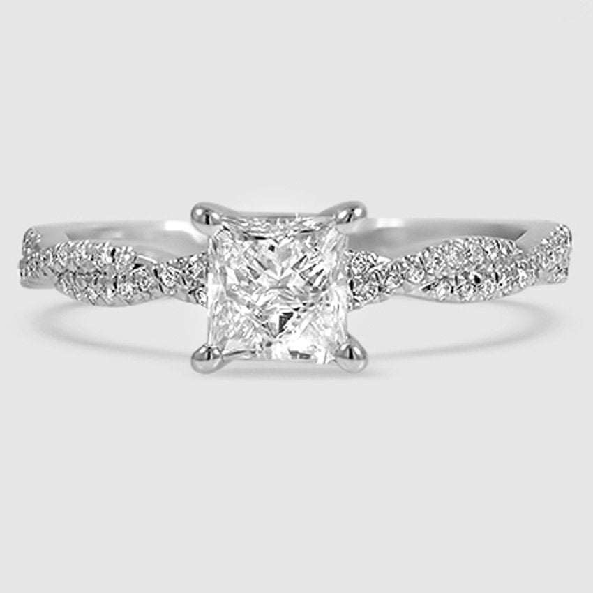 18K White Gold petite luxe twisted vine 