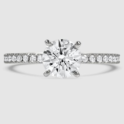 18K White Gold ballad three-quarter coverage 