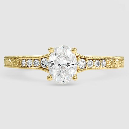 18K Yellow Gold hudson engraved 