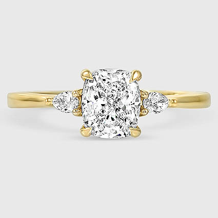 18K Yellow Gold aria three stone 