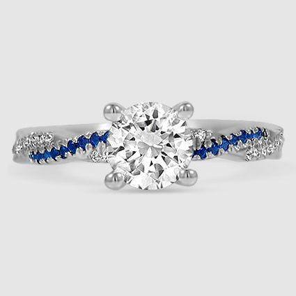18K White Gold petite luxe twisted vine 
