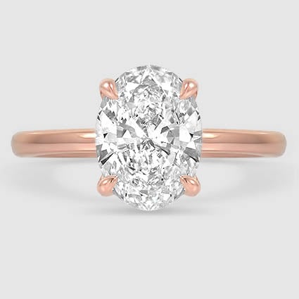 14K Rose Gold elodie 1.8mm solitaire 