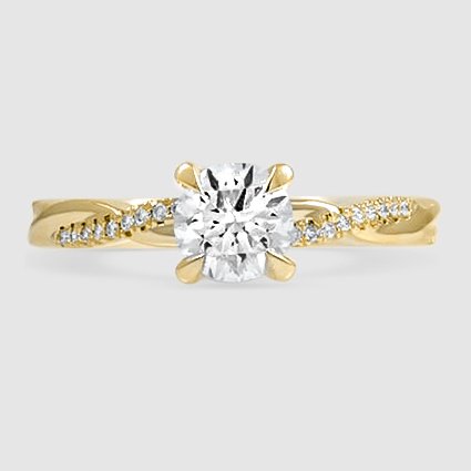18K Yellow Gold petite twisted vine 