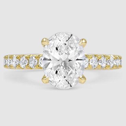 18K Yellow Gold sienna half coverage 