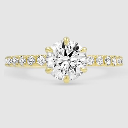 18K Yellow Gold bliss six-prong 