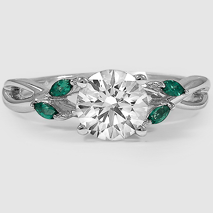 18K White Gold willow 