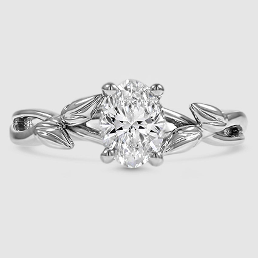 Platinum budding willow solitaire 
