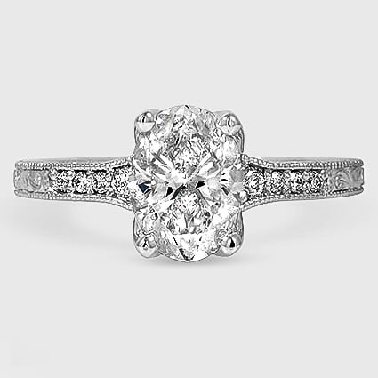 18K White Gold hudson engraved 