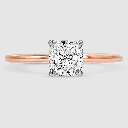 14K Rose Gold four-prong comfort fit 1.5mm 