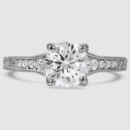 18K White Gold hudson engraved 