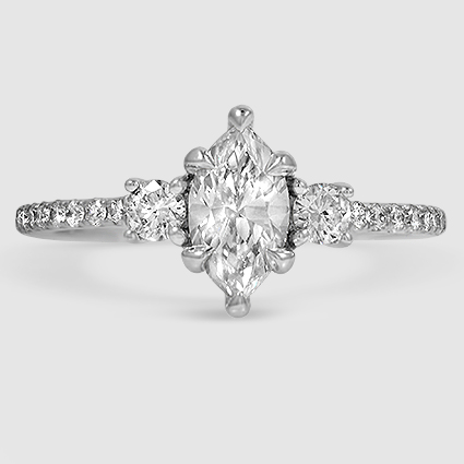 Mark Patterson Rose Gold Half Pave Diamond Ring – Peridot Fine Jewelry