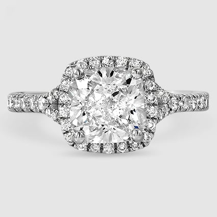 18K White Gold joy half-coverage 