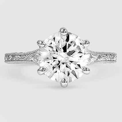 18K White Gold hudson engraved 