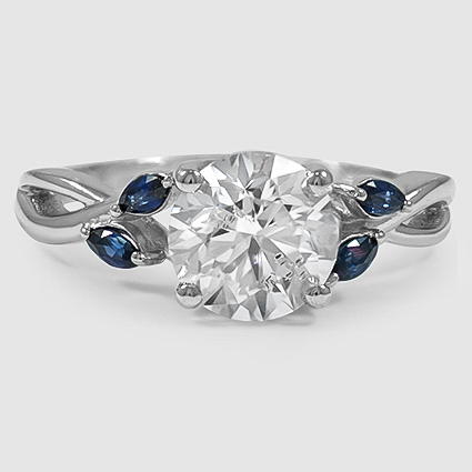 Sapphire Accent Engagement Ring | Willow | Brilliant Earth