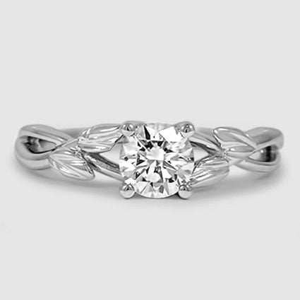 Platinum budding willow solitaire 