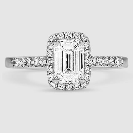18K White Gold odessa halo 