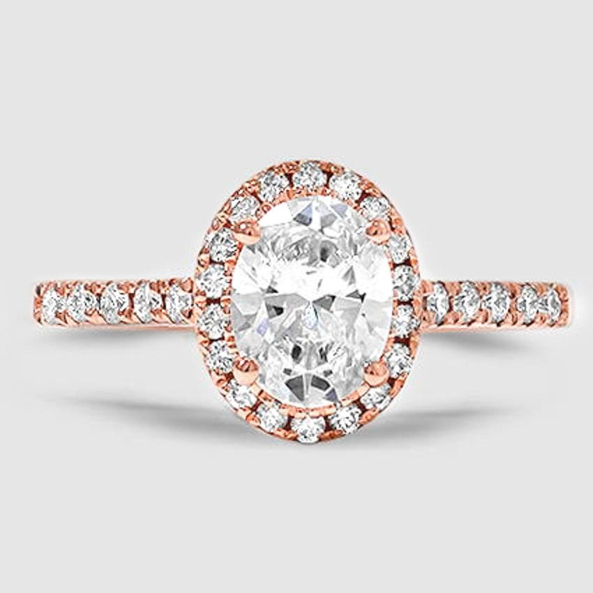 14K Rose Gold odessa halo 