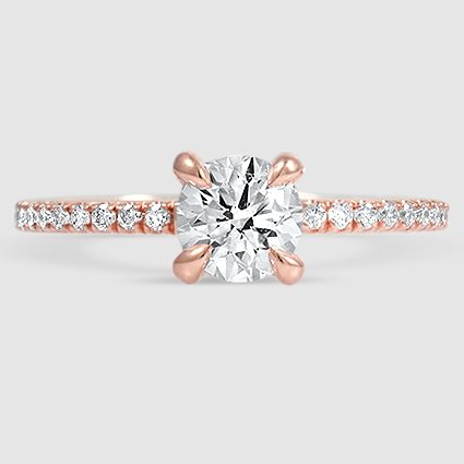 14K Rose Gold viviana three-quarter coverage 