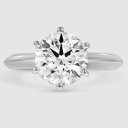 Platinum classic six-prong solitaire 