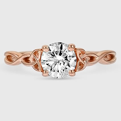 14K Rose Gold celtic love knot 