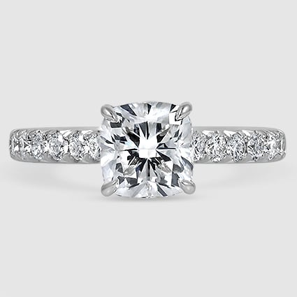 18K White Gold sienna half coverage 