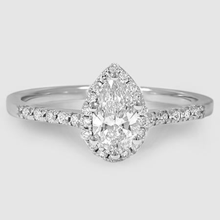 18K White Gold odessa halo 