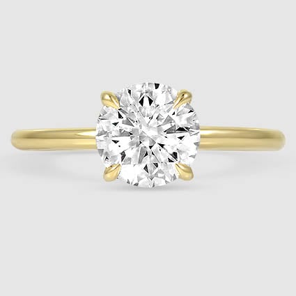 18K Yellow Gold elodie 1.8mm solitaire 