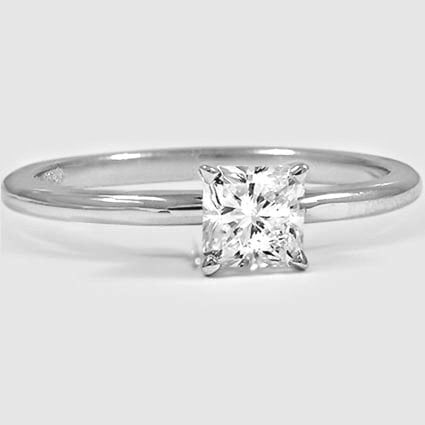 18K White Gold four-prong comfort fit 1.5mm 
