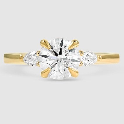 18K Yellow Gold aria three stone 