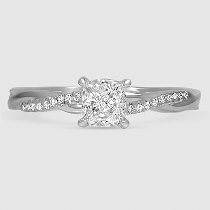 18K White Gold petite twisted vine 
