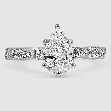 18K White Gold petite luxe twisted vine 