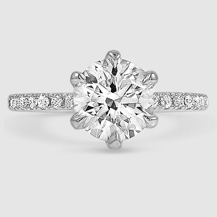 18K White Gold bliss six-prong 