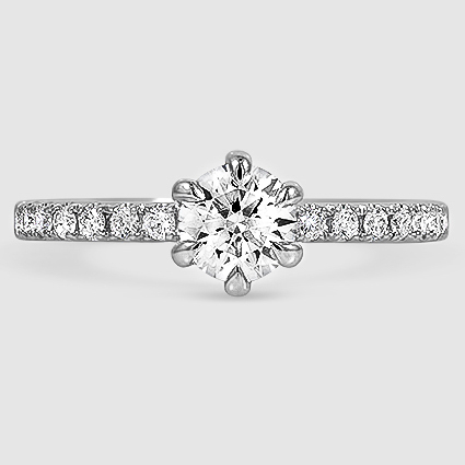18K White Gold bliss six-prong 