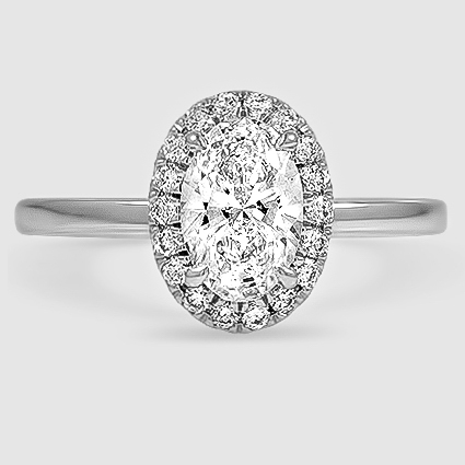 18K White Gold vienna halo 