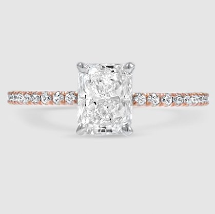 14K Rose Gold ballad three-quarter coverage 