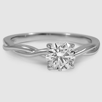 Platinum twisted vine solitaire 