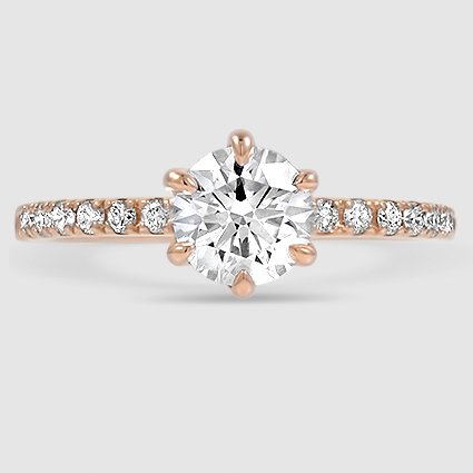 14K Rose Gold bliss six-prong 
