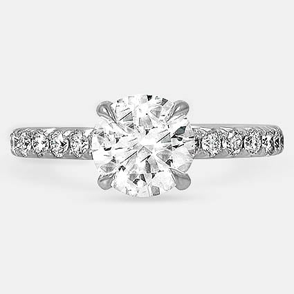 18K White Gold sienna half coverage 