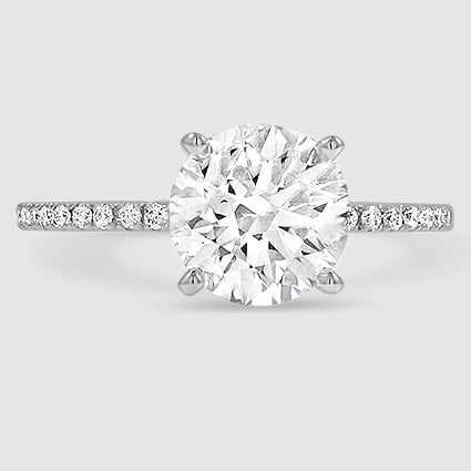 18K White Gold ballad three-quarter coverage 