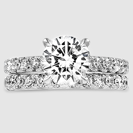 Platinum sienna diamond bridal set 