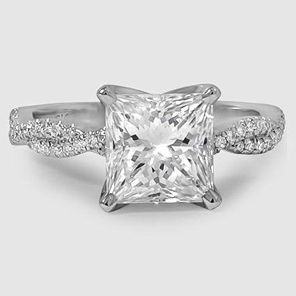 18K White Gold petite luxe twisted vine 