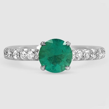 18K White Gold sienna half coverage 