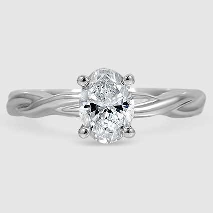 Platinum twisted vine solitaire 